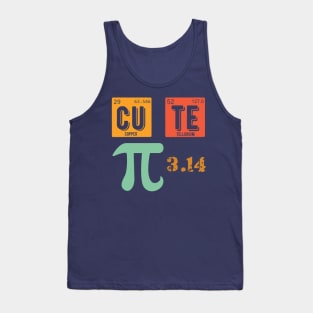 Cute Pie Pi Day Cutie Math Periodic Table Pink math teacher Tank Top